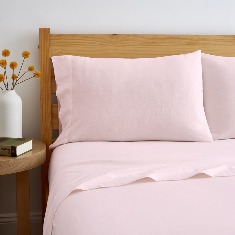 BED INC Road Trip America Jersey Knit Sheet Set - 4 Pieces Queen Cotton Sheets Set - Soft Cozy Stretchy Knit Bed Linen (Blush, Queen) - Image 2